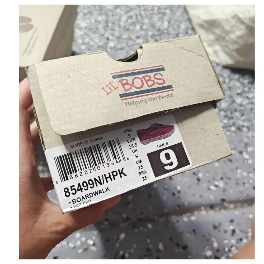 Bobs‎ Skechers Sneakers Boardwalk Pink shimmer glitter leopard laces canvas US 9